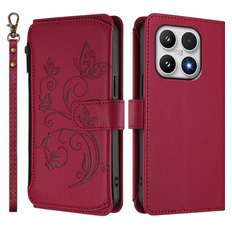 Housse Xiaomi 17 Portefeuille Floral