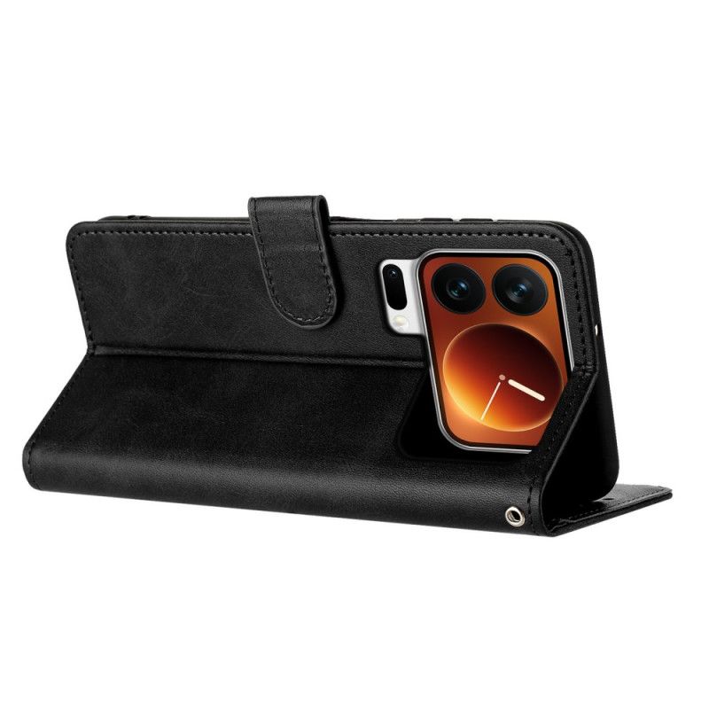 Housse Xiaomi 17 Pro Effet Cuir à Lanière