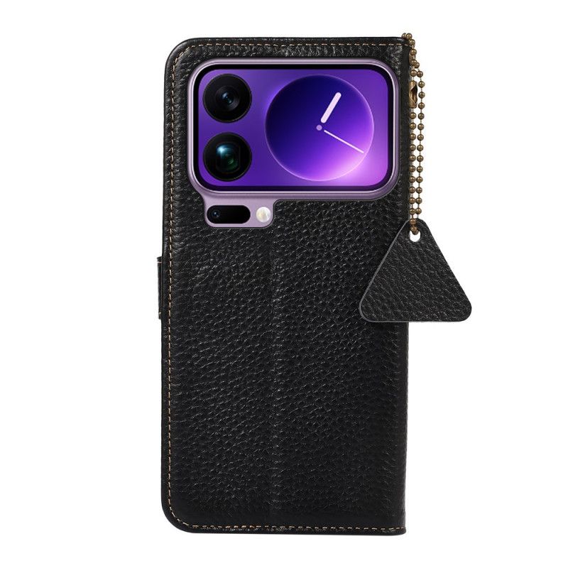 Housse Xiaomi 17 Pro Max Blocage RFID Cuir Véritable