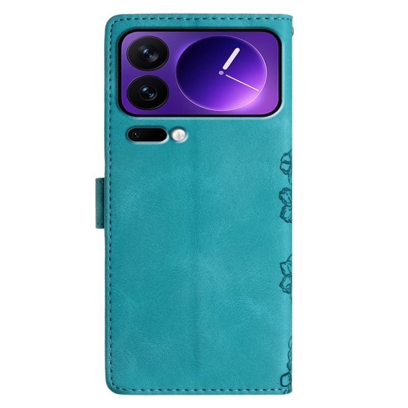 Housse Xiaomi 17 Pro Max Motif Papillon et Fleurs