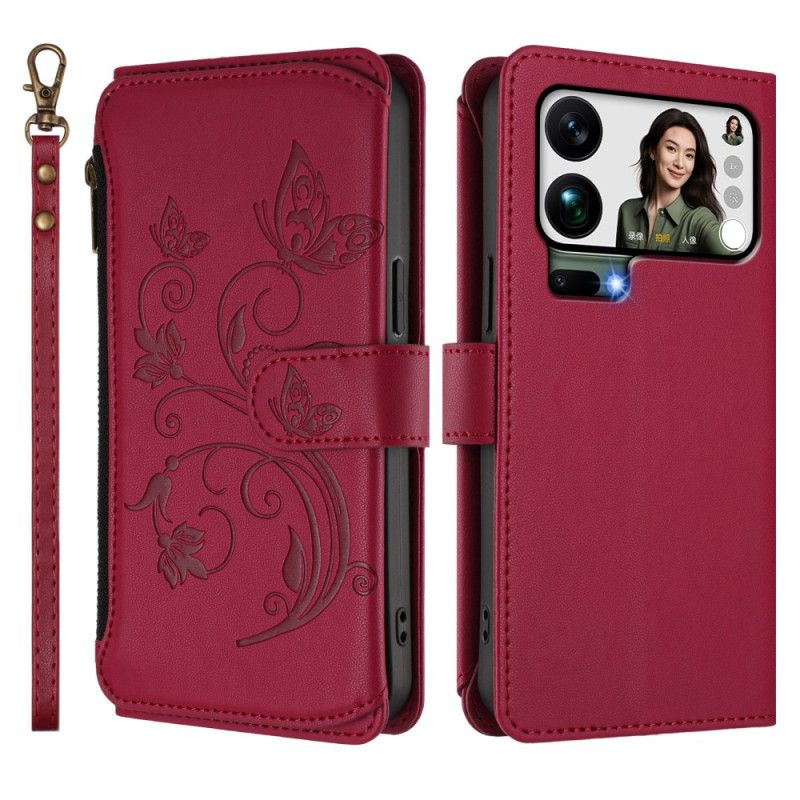 Housse Xiaomi 17 Pro Max Portefeuille Floral