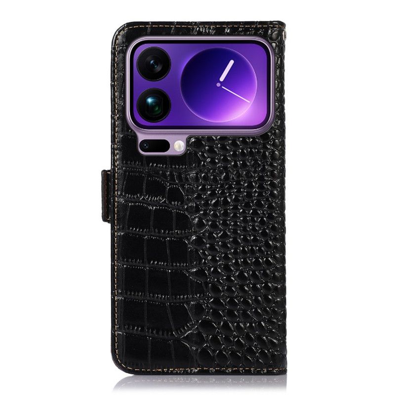 Housse Xiaomi 17 Pro Max Protection RFID Texture Crocodile