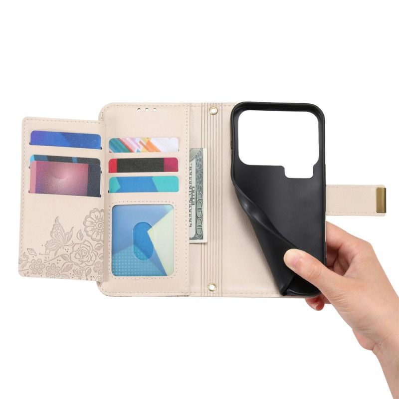 Housse Xiaomi 17 Pro Motif Floral et Feuilles