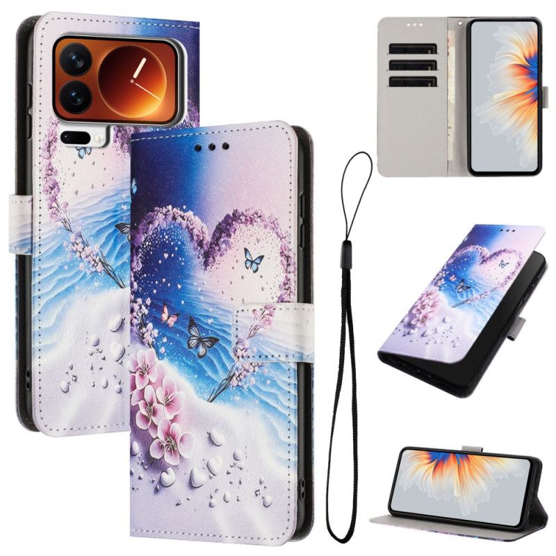 Housse Xiaomi 17 Pro Papillon et Cœur