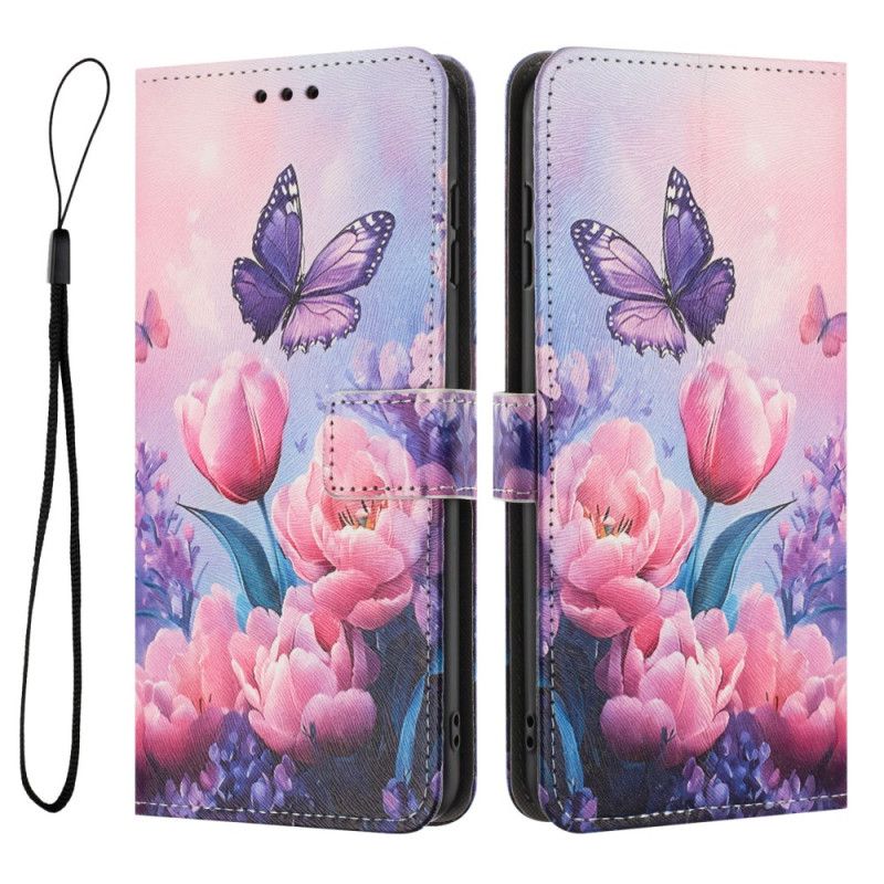 Housse Xiaomi 17 Pro Papillons et Fleurs Roses
