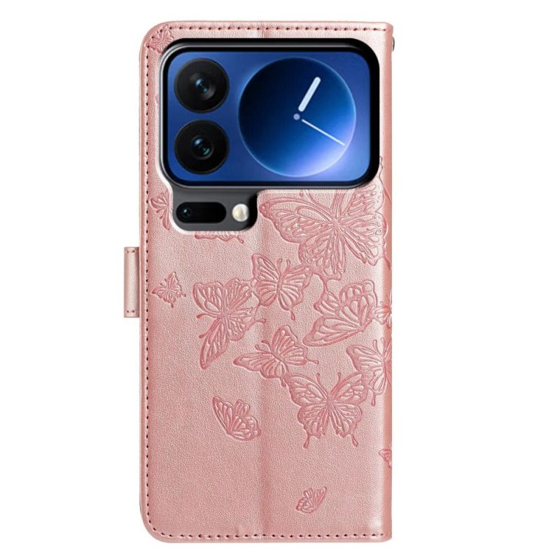 Housse Xiaomi 17 Pro Papillons Gravés