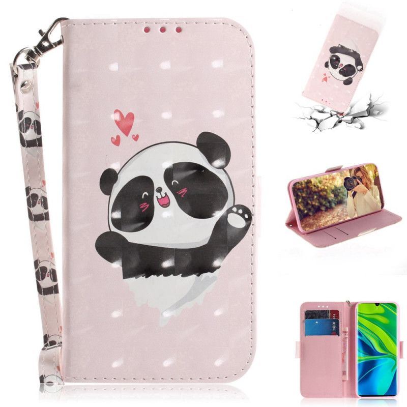 Housse Xiaomi Mi 10 / 10 Pro Panda Love À Lanière