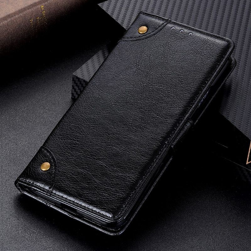 Housse Xiaomi Mi 10 / 10 Pro Style Cuir Nappa Rivets Vintage