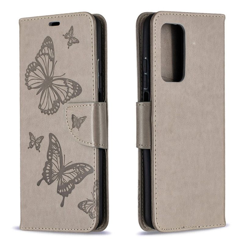 Housse Xiaomi Mi 10t 5g/ Mi 10t Pro 5g Papillons Imprimés À Lanière