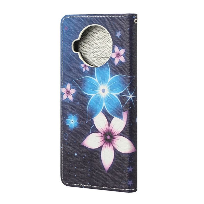 Housse Xiaomi Mi 10t Lite 5g / Redmi Note 9 Pro 5g Fleurs Lunaires À Lanière