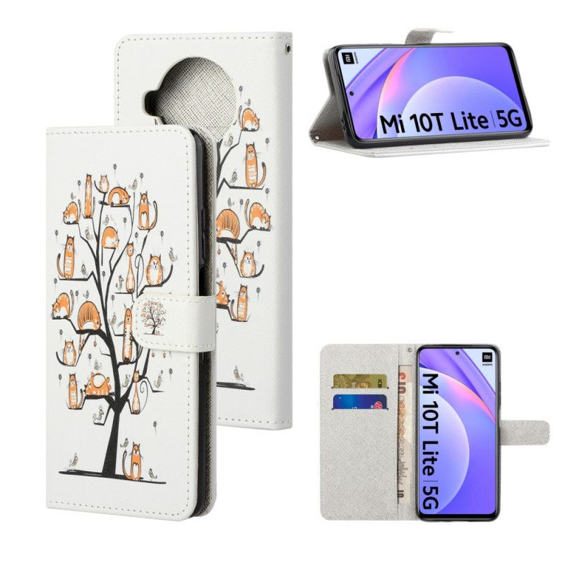 Housse Xiaomi Mi 10t Lite 5g / Redmi Note 9 Pro 5g Funky Cats À Lanière