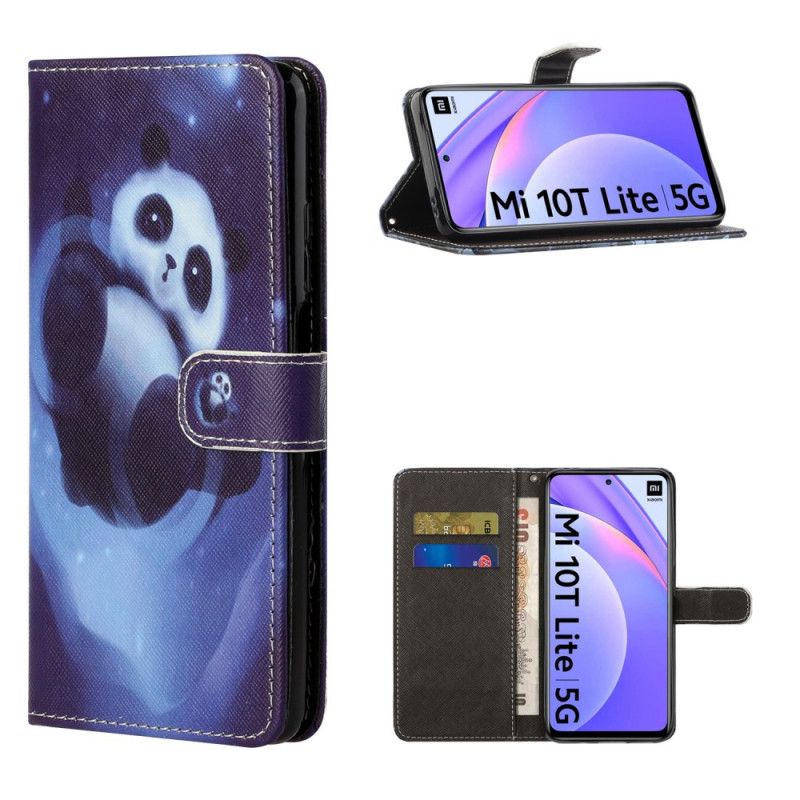 Housse Xiaomi Mi 10t Lite 5g / Redmi Note 9 Pro 5g Panda Space À Lanière