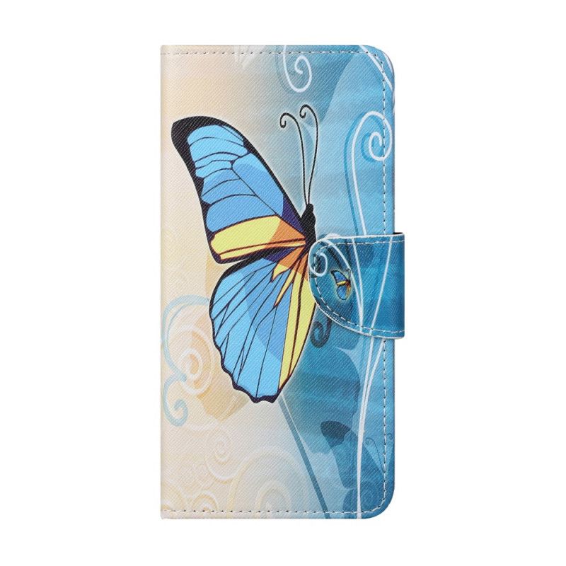 Housse Xiaomi Mi 10t Lite 5g / Redmi Note 9 Pro 5g Papillon Bleu Et Jaune
