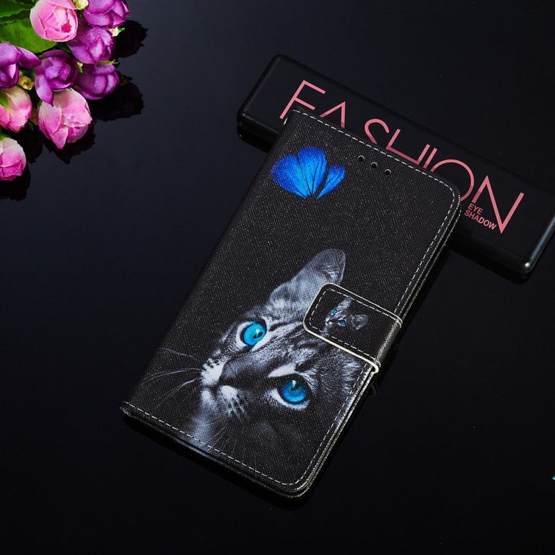 Housse Xiaomi Mi 11 Chat Et Papillon Bleu