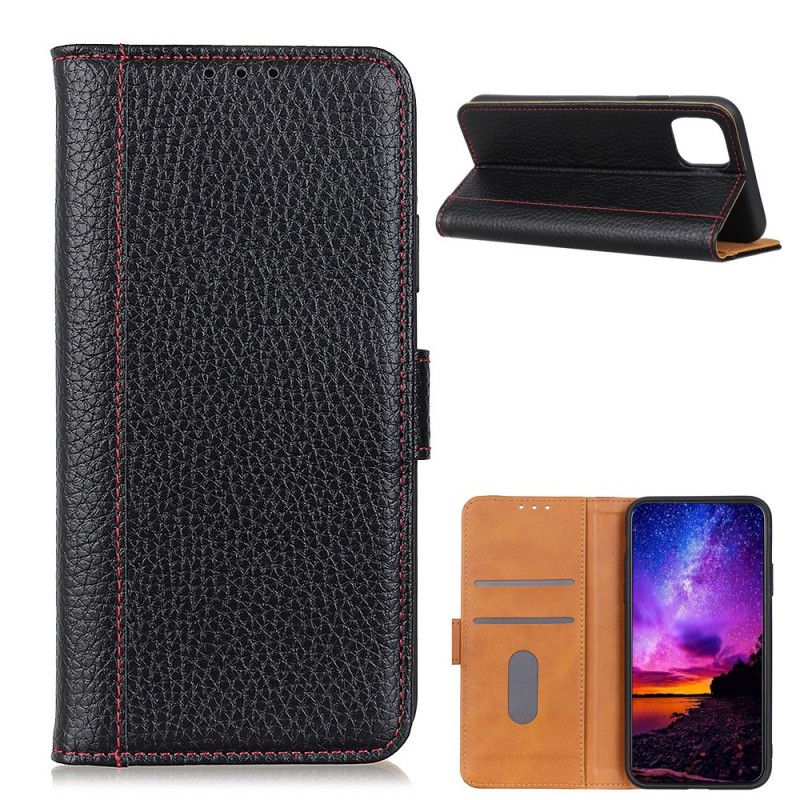 Housse Xiaomi Mi 11 Effet Cuir Litchi Coutures