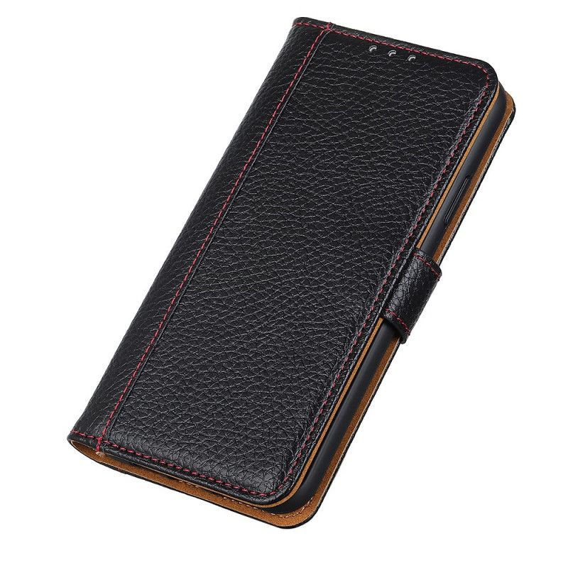 Housse Xiaomi Mi 11 Effet Cuir Litchi Coutures