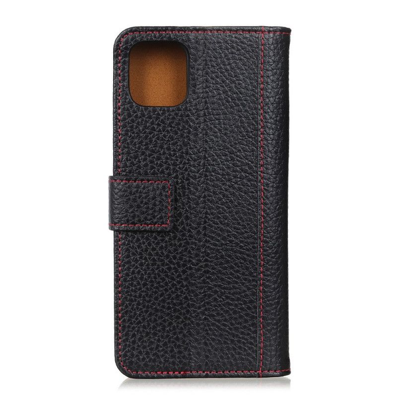 Housse Xiaomi Mi 11 Effet Cuir Litchi Coutures