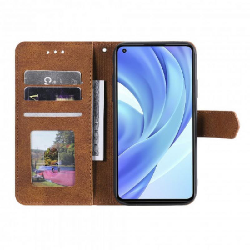 Housse Xiaomi Mi 11 Lite 5G NE / 11 Lite 4G / 5G Simili Cuir Bicolore Rivets