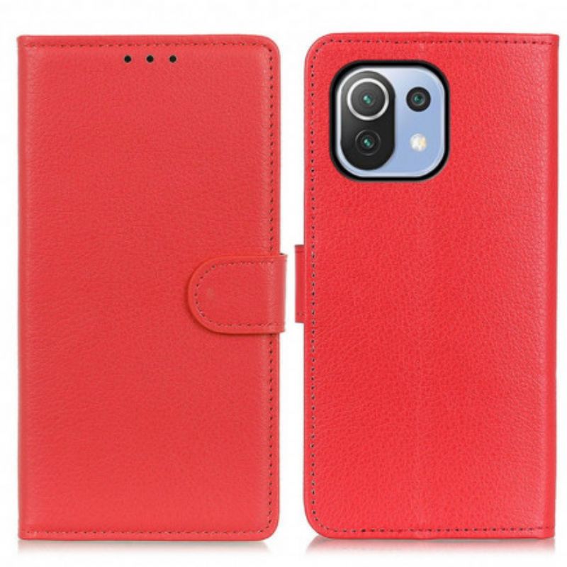 Housse Xiaomi Mi 11 Lite 5G NE / 11 Lite 4G / 5G Simili Cuir Litchi Traditionnel