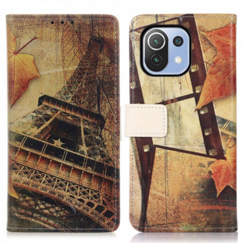 Housse Xiaomi Mi 11 Lite 5G NE / 11 Lite 4G / 5G Tour Eiffel En Automne