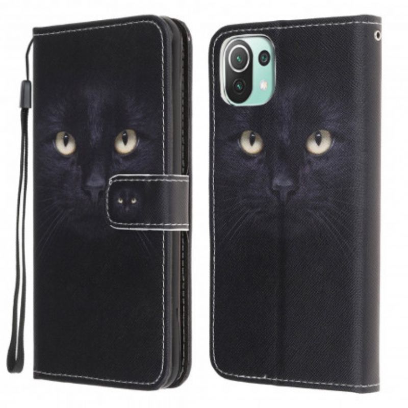 Housse Xiaomi Mi 11 Lite 5G NE / 11 Lite 4G / 5G Yeux De Chat Noir