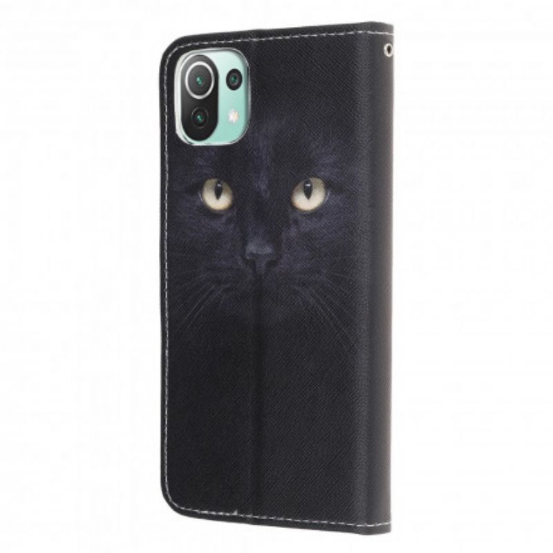 Housse Xiaomi Mi 11 Lite 5G NE / 11 Lite 4G / 5G Yeux De Chat Noir