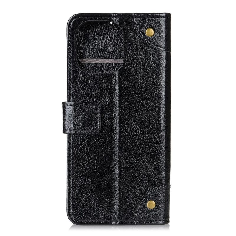 Housse Xiaomi Mi 11 Style Cuir Nappa Rivets Vintage