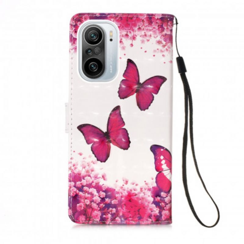 Housse Xiaomi Mi 11i 5G / Poco F3 Papillons Rouges
