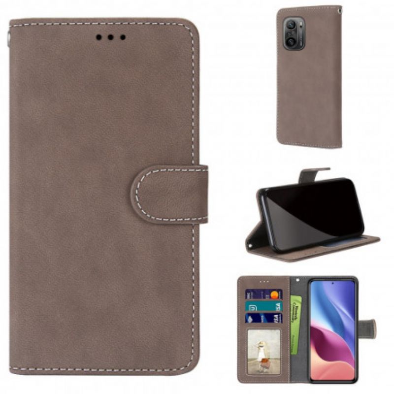 Housse Xiaomi Mi 11i 5G / Poco F3 Style Cuir Vintage Couture