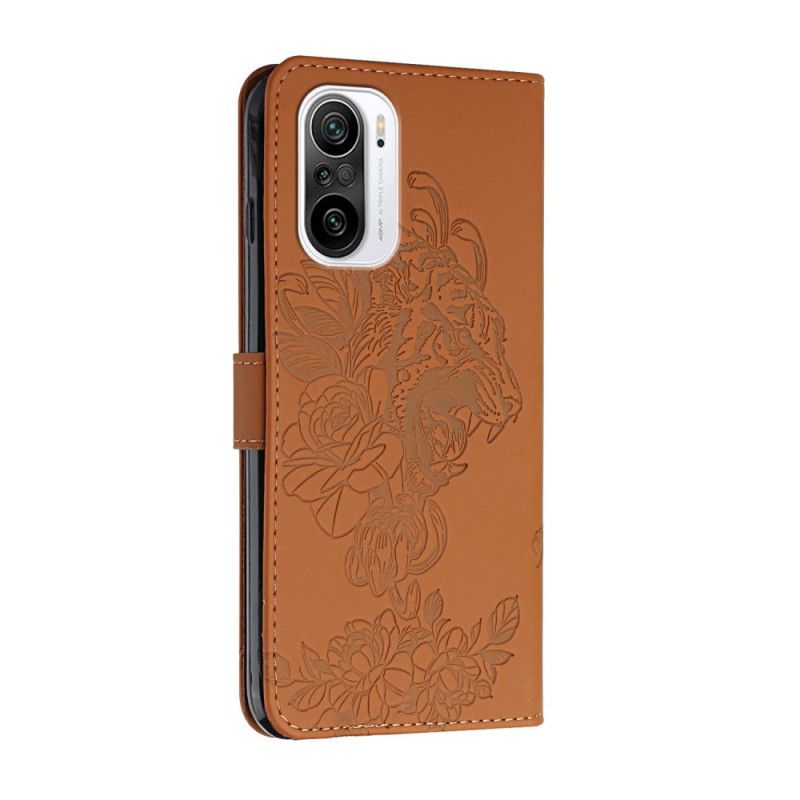 Housse Xiaomi Mi 11i 5G / Poco F3 Tigre Baroque À Lanière