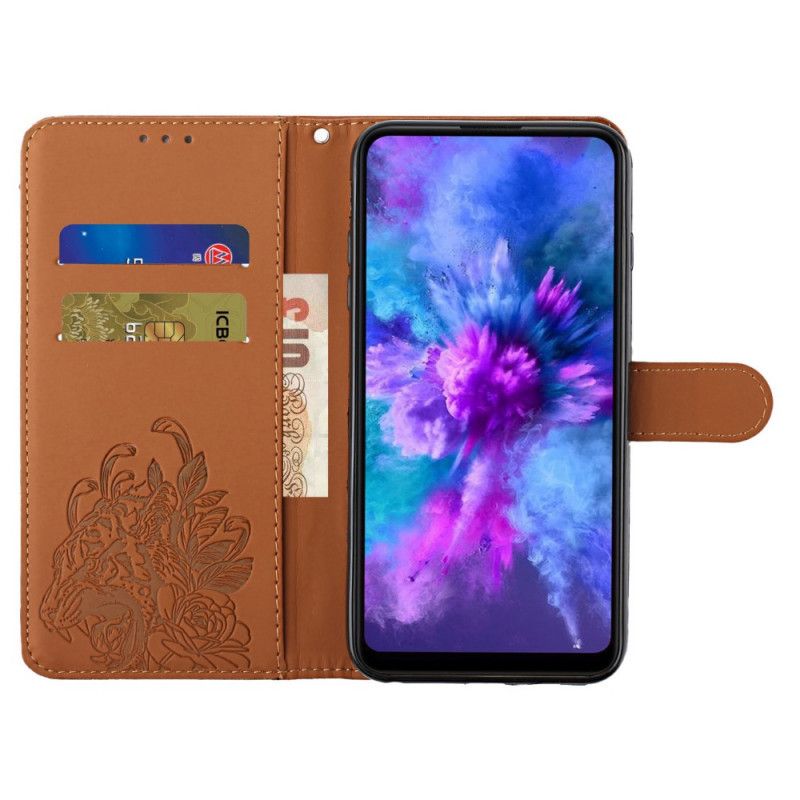 Housse Xiaomi Mi 11i 5G / Poco F3 Tigre Baroque À Lanière