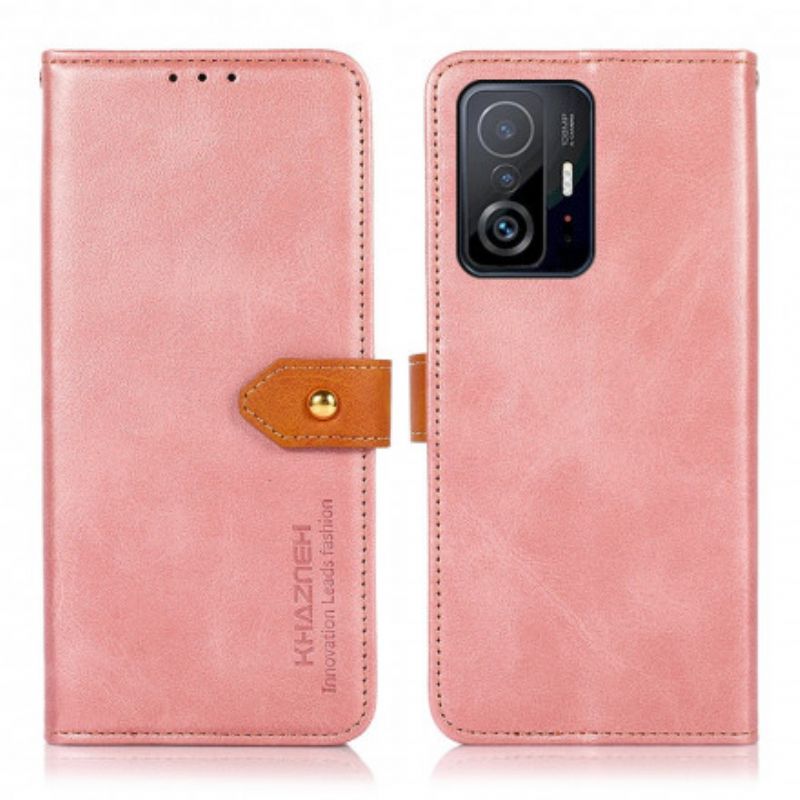 Housse Xiaomi Mi 11T / 11T Pro Bicolore Fermoir Doré Khazneh