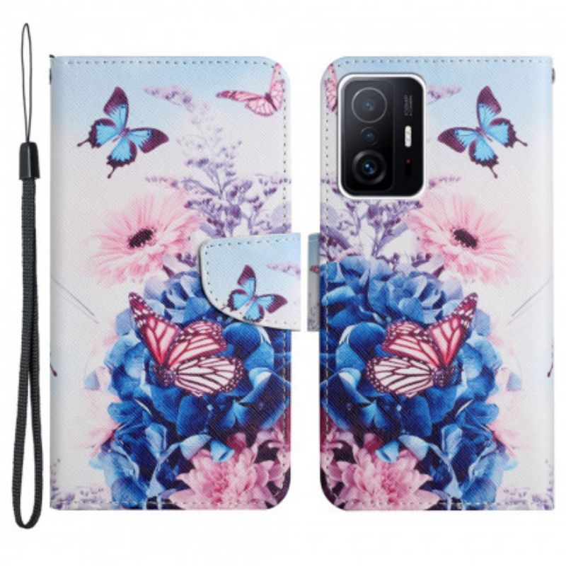 Housse Xiaomi Mi 11T / 11T Pro Bouquet De Fleurs Et Papillons