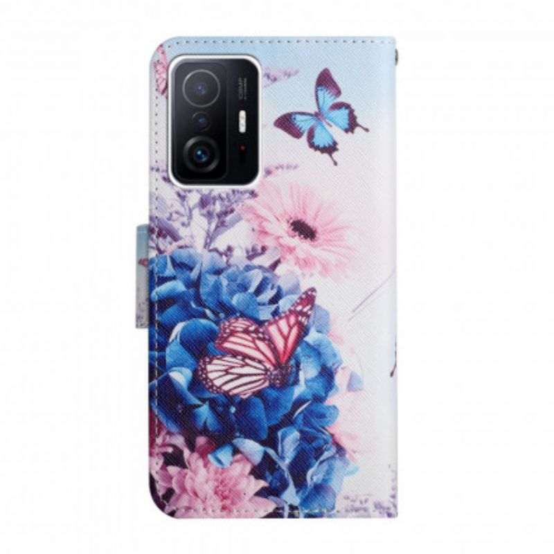 Housse Xiaomi Mi 11T / 11T Pro Bouquet De Fleurs Et Papillons