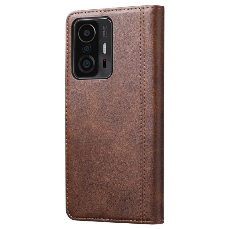 Housse Xiaomi Mi 11T / 11T Pro Effet Cuir Porte-carte Frontal Et Sangle