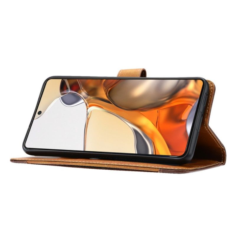 Housse Xiaomi Mi 11T / 11T Pro Effet Cuir Porte-carte Frontal Et Sangle