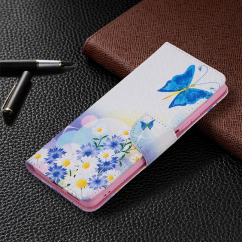 Housse Xiaomi Mi 11T / 11T Pro Papillons Et Fleurs Peints