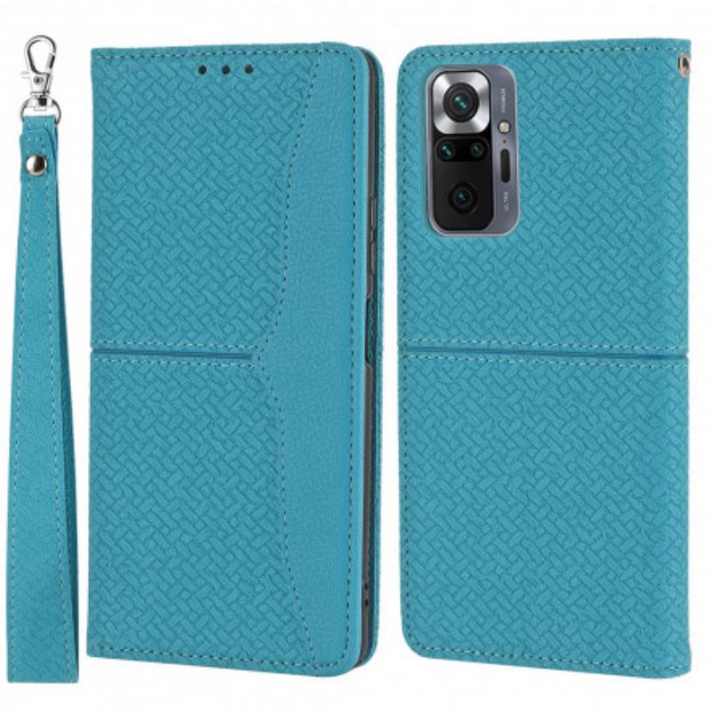 Housse Xiaomi Mi 11T / 11T Pro Style Cuir Tissée À Lanière