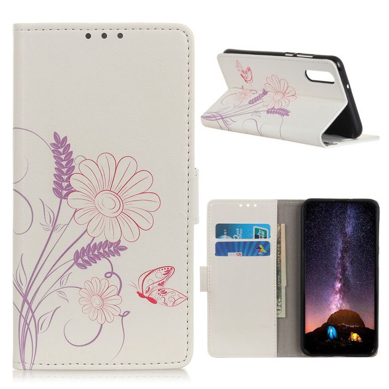 Housse Xiaomi Mi 9 Lite Dessin Papillons Et Fleurs