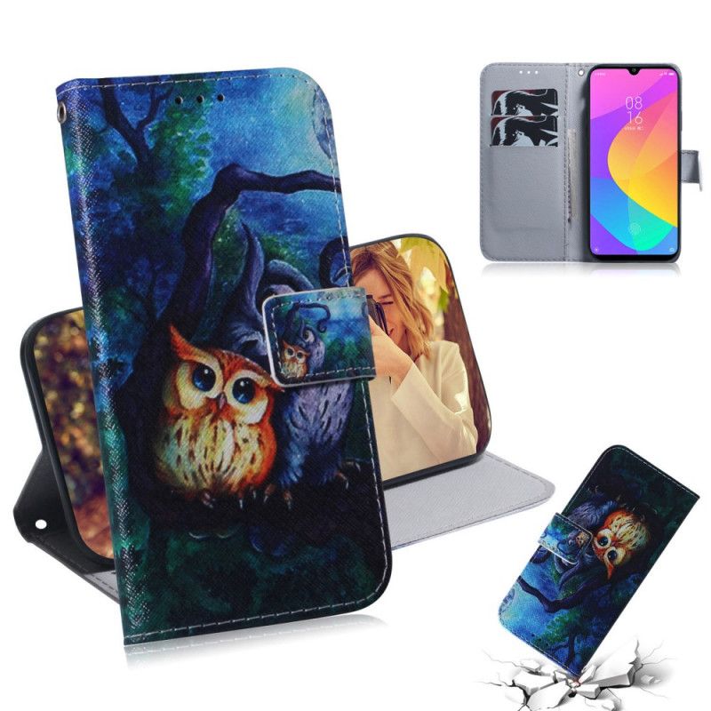 Housse Xiaomi Mi 9 Lite Peinture De Hiboux