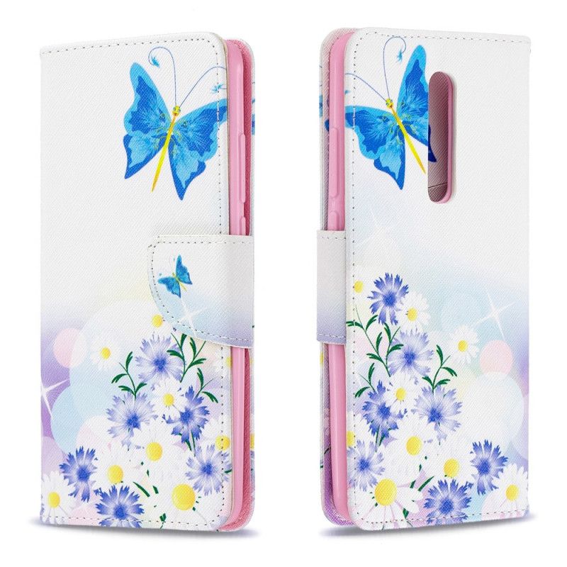 Housse Xiaomi Mi 9t / Mi 9t Pro Papillons Et Fleurs Peints