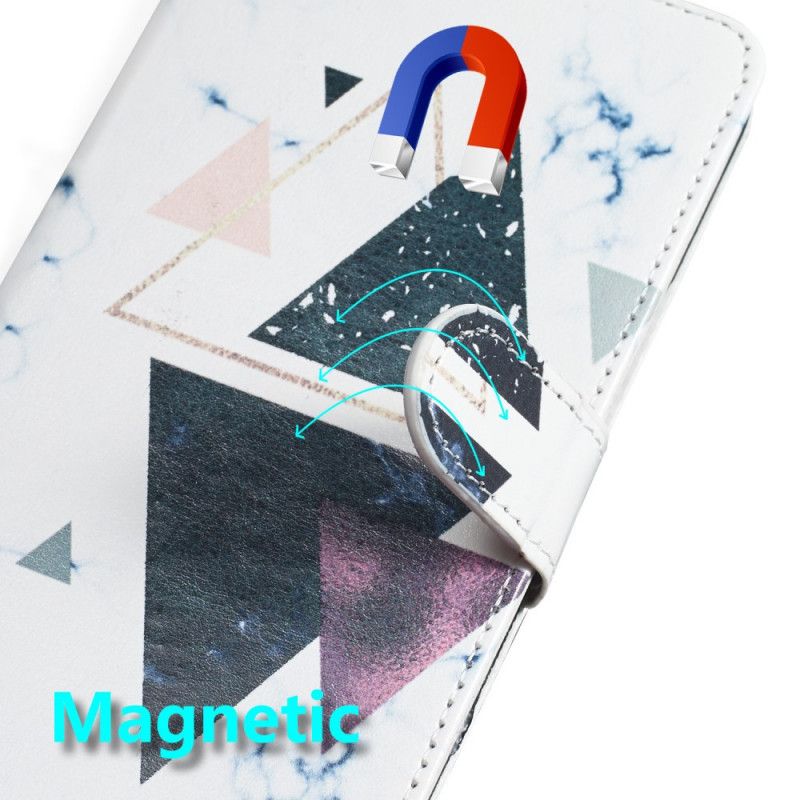 Housse Xiaomi Mi 9t / Mi 9t Pro Triangles Sur Marbre
