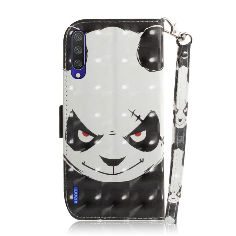 Étui Housse Xiaomi Mi A3 Angry Panda À Lanière