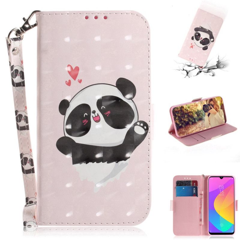 Housse Xiaomi Mi A3 Panda Love À Lanière