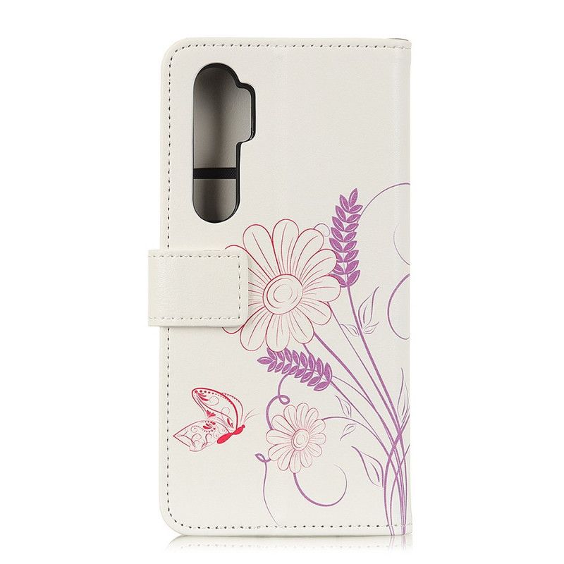 Housse Xiaomi Mi Note 10 Lite Dessin Papillons Et Fleurs