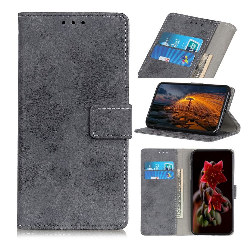 Housse Xiaomi Mi Note 10 Lite Effet Cuir Vintage