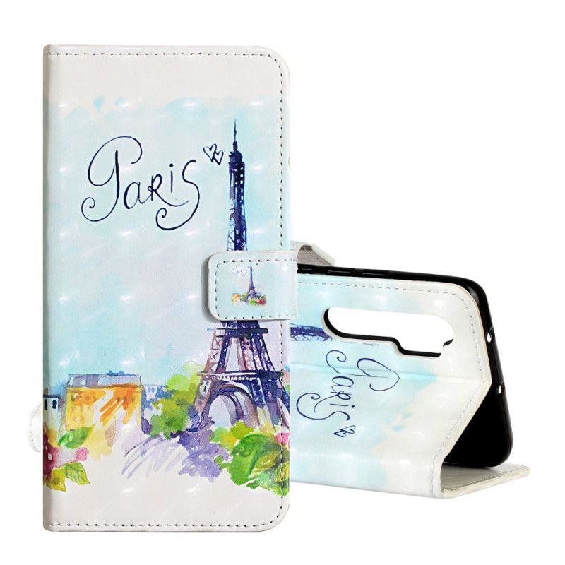 Housse Xiaomi Mi Note 10 Lite Tour Eiffel En Aquarelle