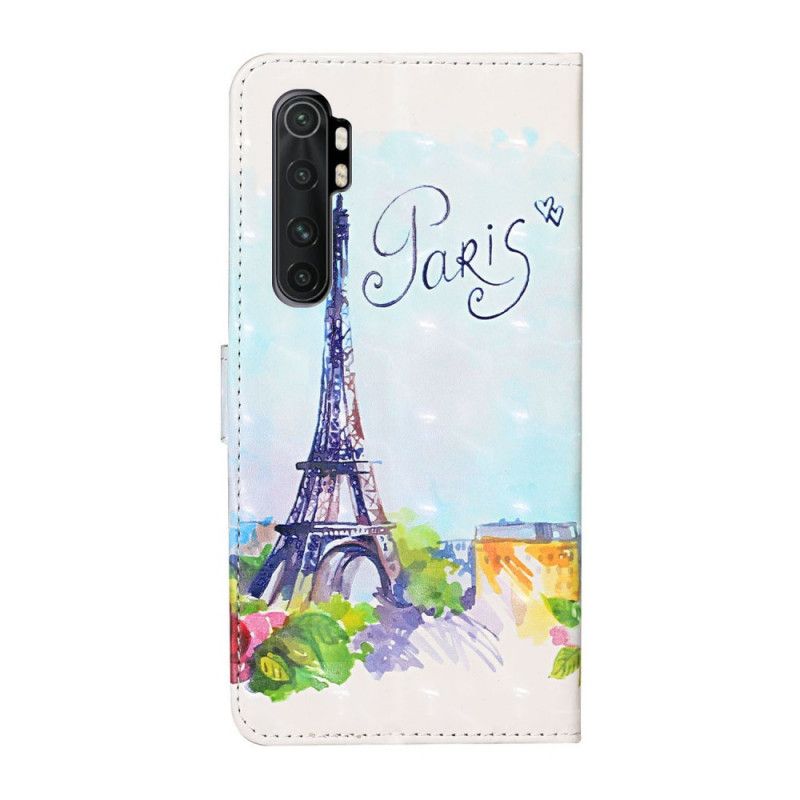 Housse Xiaomi Mi Note 10 Lite Tour Eiffel En Aquarelle