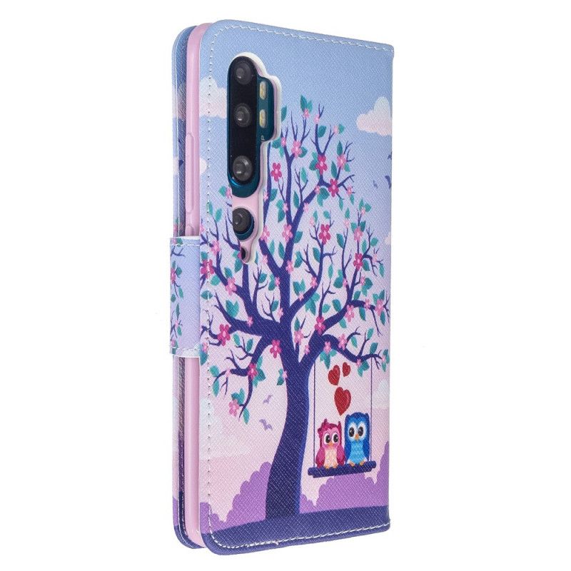 Housse Xiaomi Mi Note 10 / Note 10 Pro Hiboux Sur La Balancoire