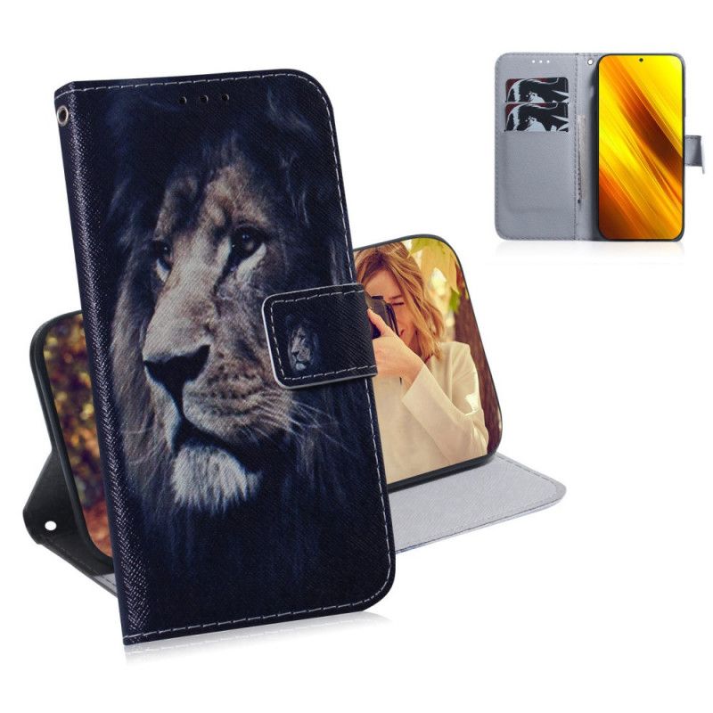 Housse Xiaomi Poco X3 Dreaming Lion